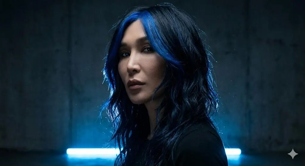 y2k skunk hair electric blue midnight glaze 2026