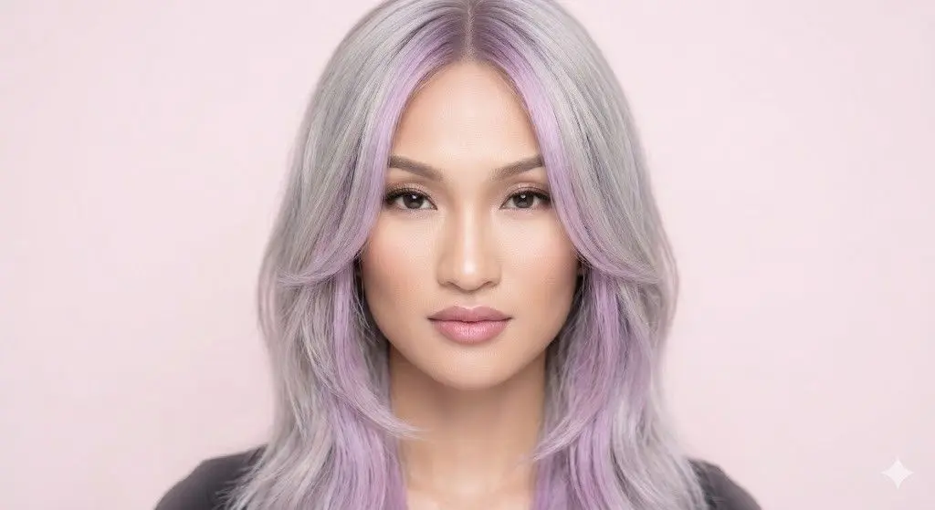 y2k skunk hair pastel lilac soft silver duo 2026
