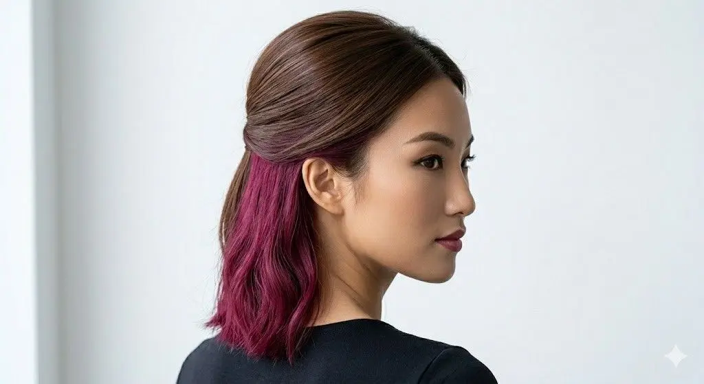 y2k skunk hair peekaboo magenta underlayer 2026