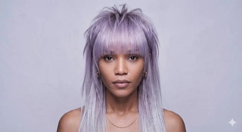 choppy wolf jelly lavender ash blunt bangs 2026