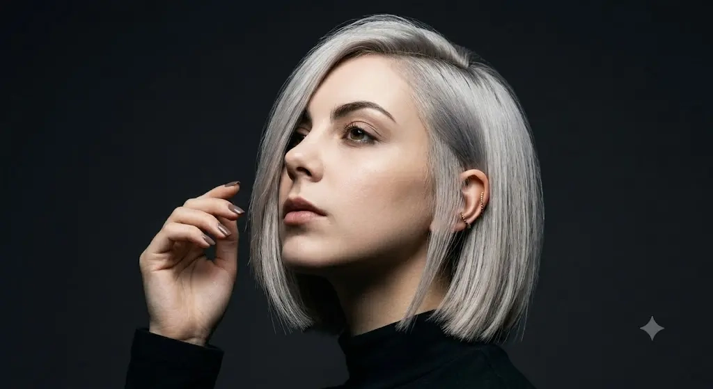 Asymmetrical Bob Deep Side Part for Fine Hair Volume Cheat