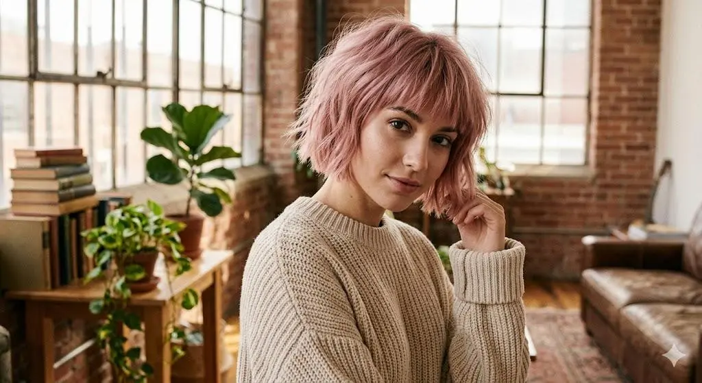 Bixie Inspired Short French Bob for Wavy Curly Hair