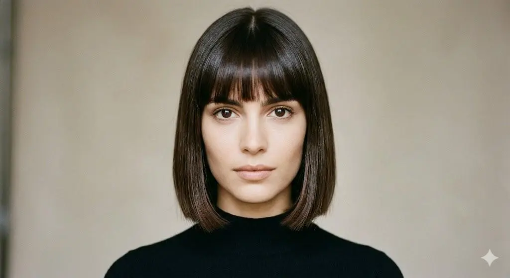 Blunt Cheekbone Skimming French Bob for Oval and Heart Faces Blunt Cheekbone Skimming French Bob for Oval and Heart Faces