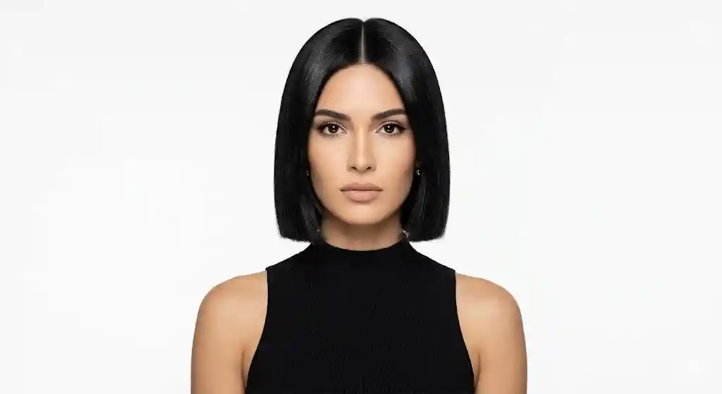 Blunt Edge Bob with Face Framing Layers