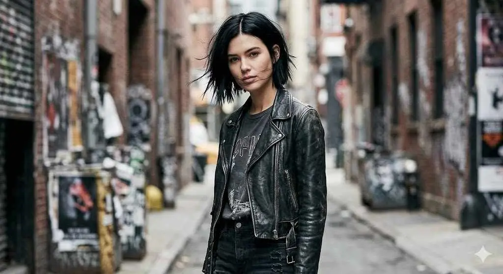 Choppy Ends Italian Bob No Bangs Piecey