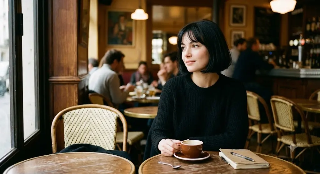French Bob With Wispy Bangs for Fine Hair Cheekbone Length