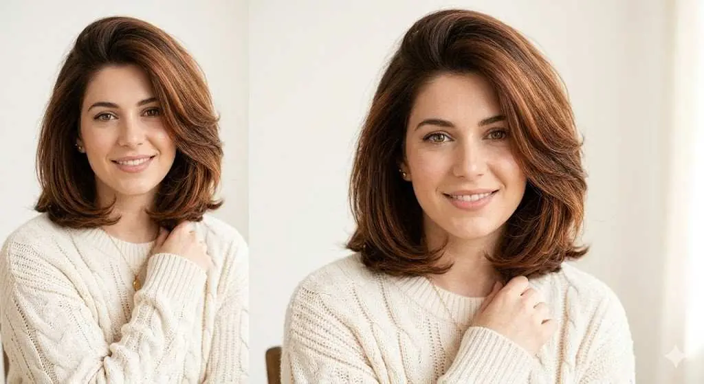 Layered Italian Bob Thick Hair Internal Layers