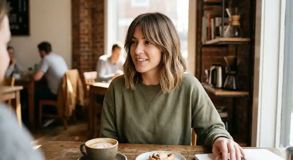 Long Layered Lob with Curtain Bangs