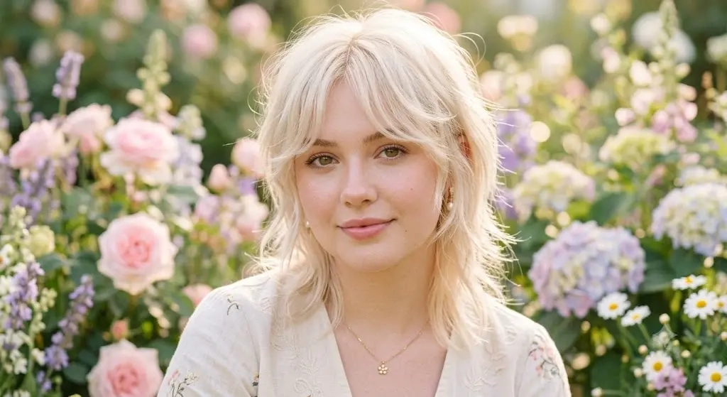 Romantic Wolf Cut with Wispy Tendrils for Fine Hair and Round Face