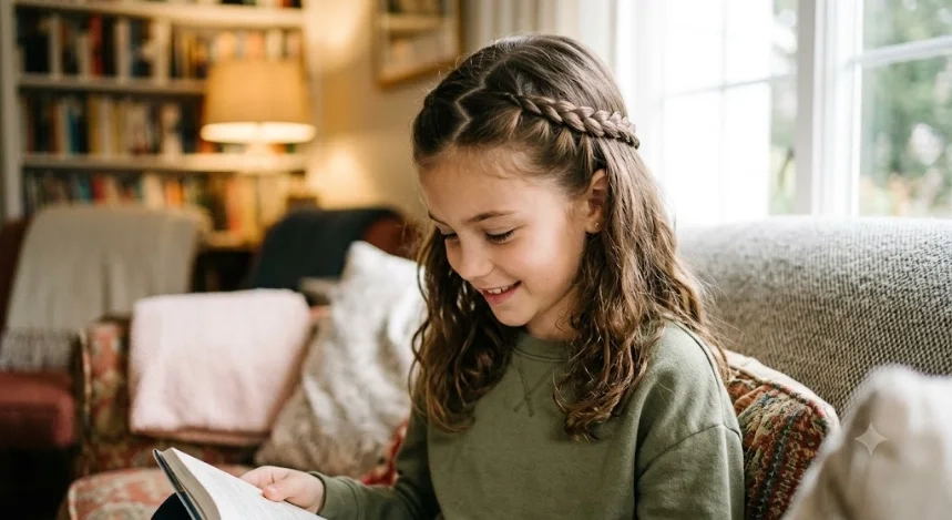 Braided Headband Hairstyle for School