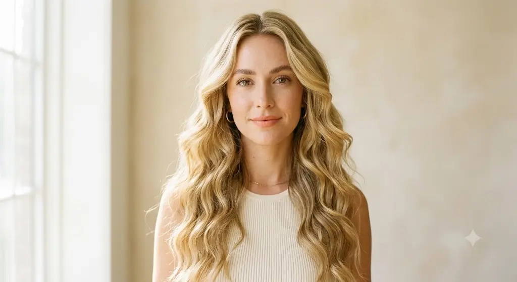 Warm Creamy Butter Blonde Hair Color Idea for Long Hair