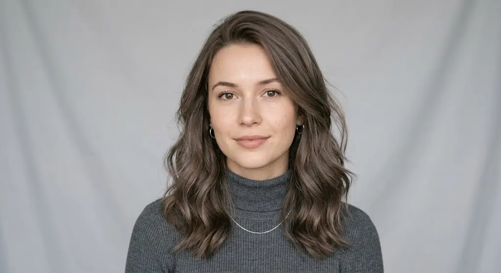 Cool Muted Mushroom Brown Hair Color Idea