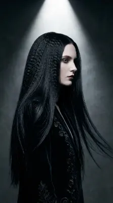 Crimped Vampire Root Hairstyle for Thick and Medium Hair Halloween