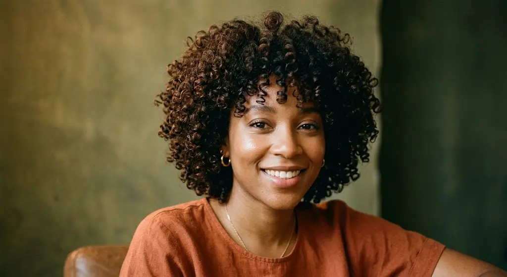 Cropped Curly Shag Fall Haircut for Natural Curly Hair