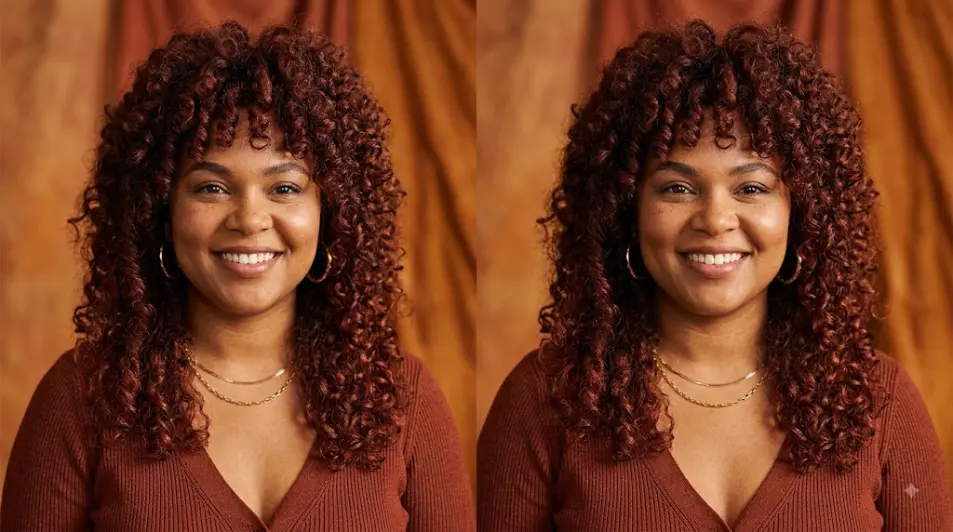 Curly Shag Mullet with Butterfly Layers for Thick Curls