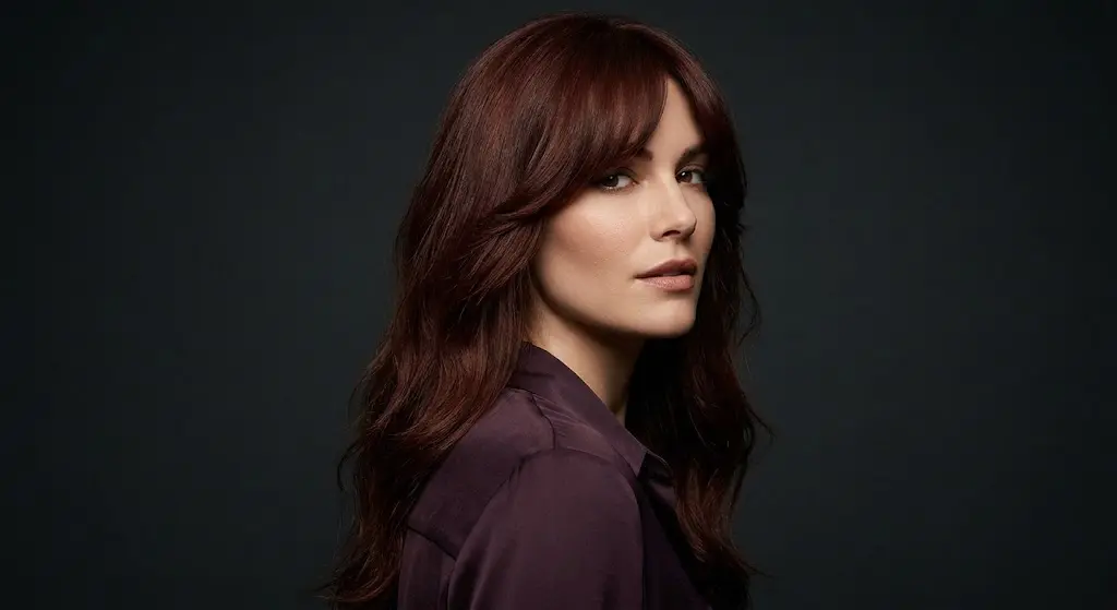 side swept curtain bangs long layered hair asymmetric