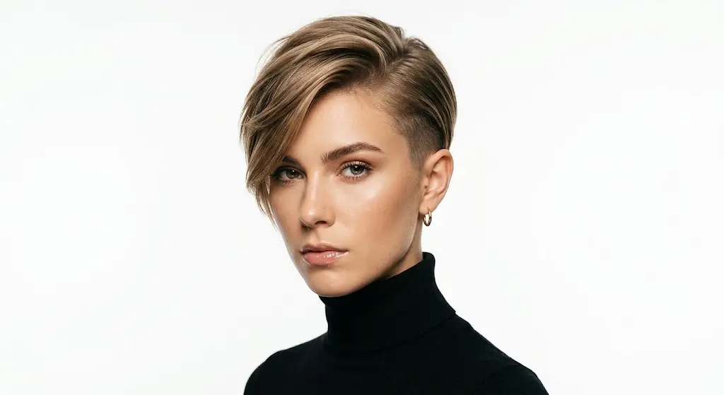 Side Swept Undercut Pixie Short Fall Hairstyle Fine Hair