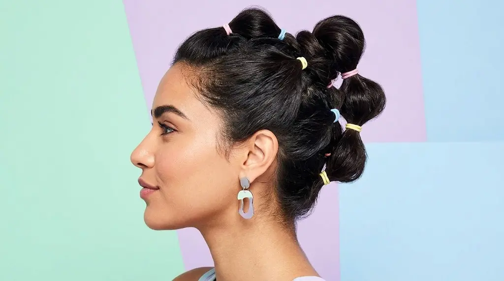 Trendy Stacked Bubble Bun for Textured Hair